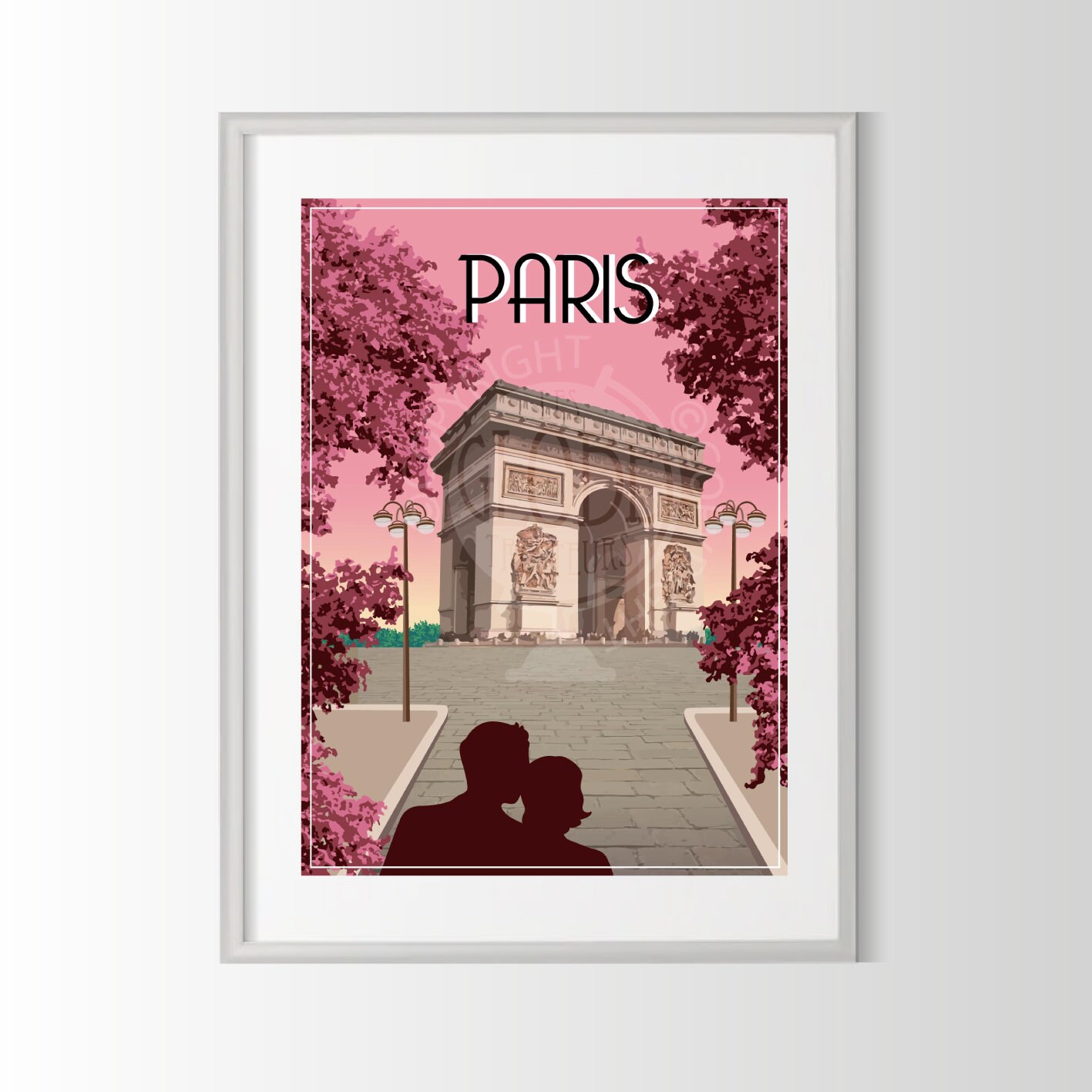 Affiche Paris, Cadeau Poster Ville de France, Affiche Souvenir Paris