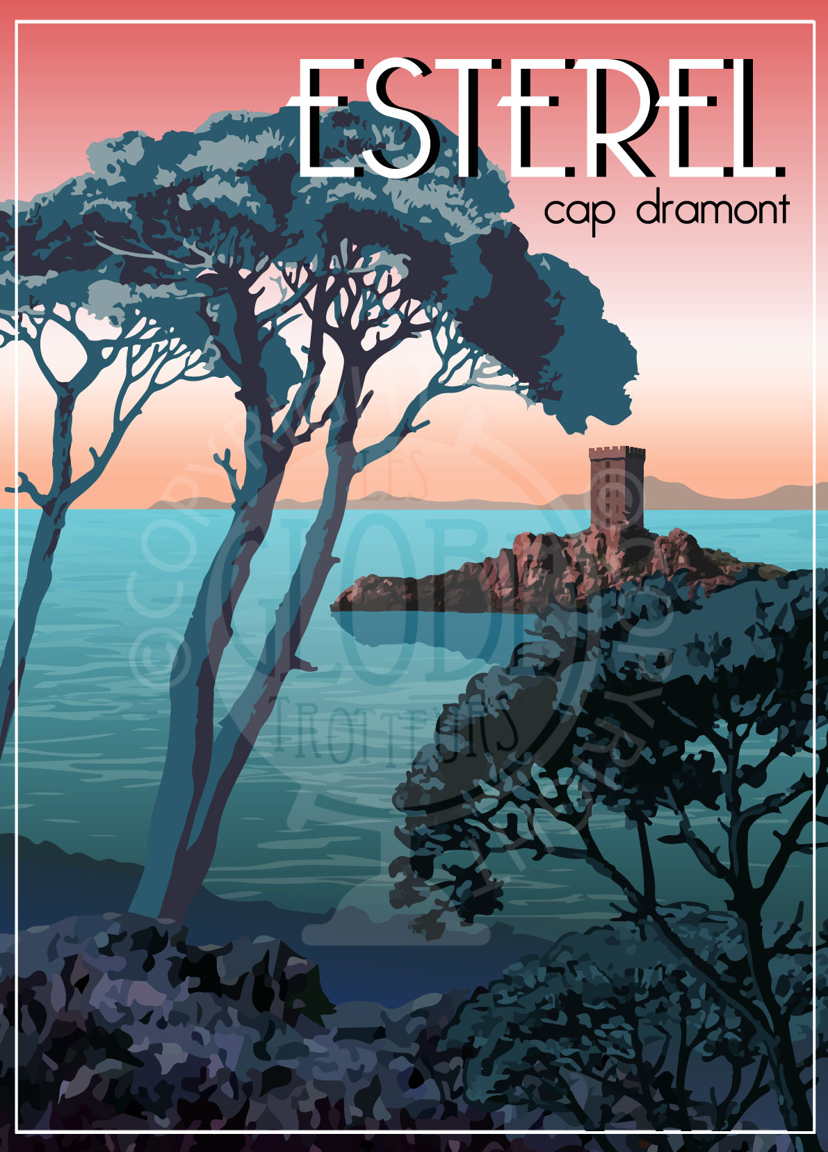 ESTEREL CôTE des MAURES Rnye-POSTER HQ 45x60cm d'une AFFICHE VINTAGE