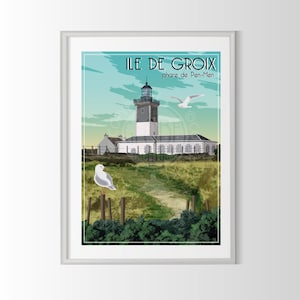 Poster Insel Groix, Poster Bretagne, Poster Bretagne, Poster Lorient, Poster französische Stadt