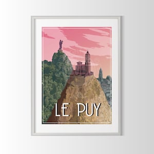 poster Le Puy en Velay, poster Le Puy en Velay, poster Le Puy en Velay, poster Auvergne, poster city of France, poster Auvergne