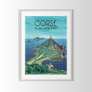 Corsican poster, Corsican poster, Corsican souvenir, Corsican gift, bloodthirsty island, Ajaccio, Ajaccio poster