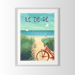 Ile de Ré poster, Ile de Ré poster, Ile de Ré souvenir, Ile de Ré gift, France region poster