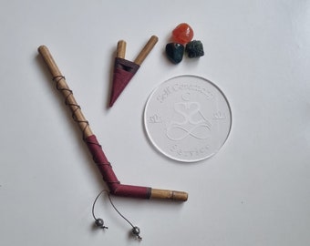 Tepi + Kuripe Set | Ceremonial Pipe Set | Rapè Applicator | Shamanic Pipes