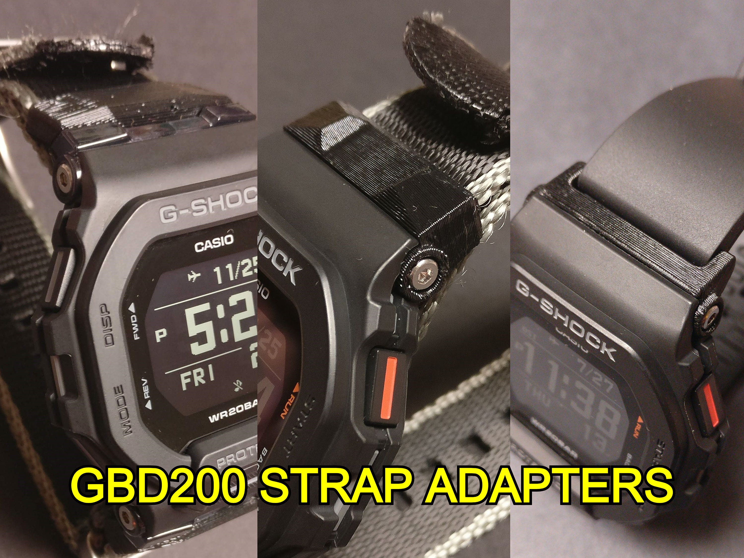 カシオ G-Shock GBD-200 ストラップ アダプター カスタム変更用 カシオ G-Shock GBD-200 ストラップ アダプター カスタム変更用