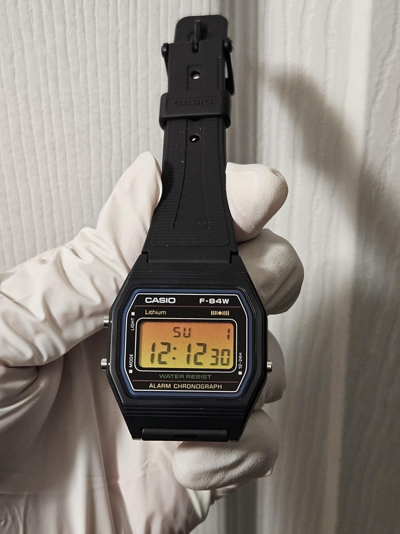 Prebuilt Modified Casio F-91W with Backlight Spreader and LED Replacement, Engraved Caseback image 18