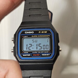 Prebuilt Modified Casio F-91W with Backlight Spreader and LED Replacement, Engraved Caseback image 17