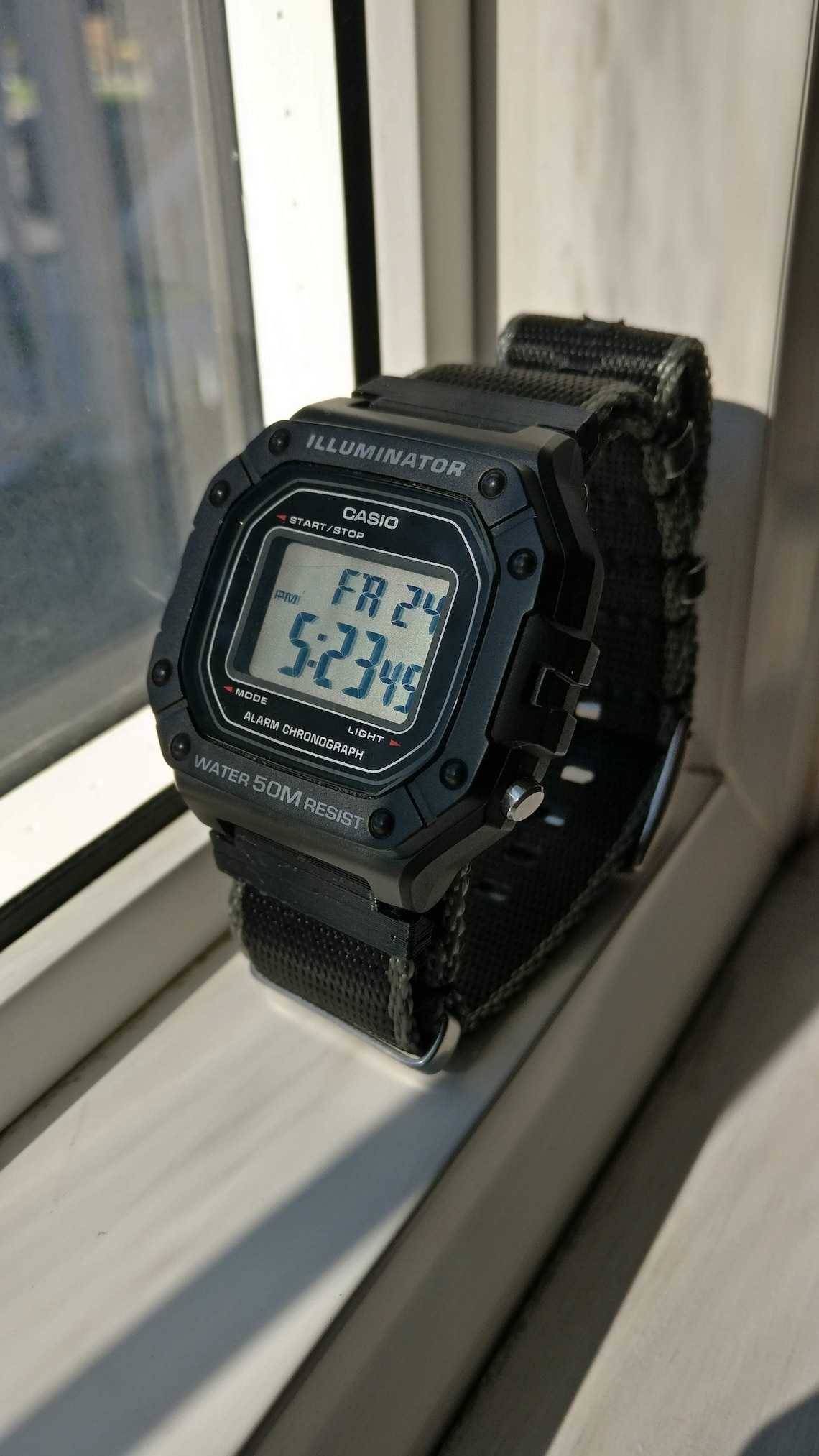 casio watch fabric strap