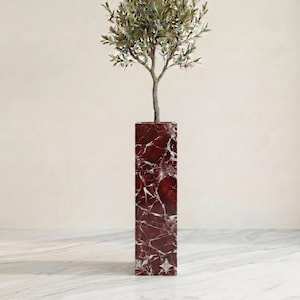 Rosso Levanto Marmorplanterare , Marmorplanterare , Modern Planterare , Planterare , hemkruka , Boutiquedekor , Lobbyplanterare , Tallplanterare