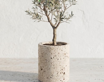 Travertijn plantenbak , marmeren plantenbak , tuin plantenbak , plantenbak , tuinontwerp