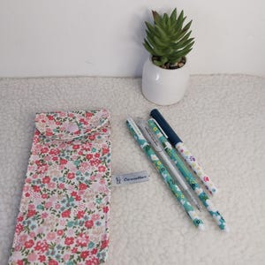 Etui à crayons, pochette à crayons, trousse école, étui en coton, idée cadeau, cadeau maitresses, atsem, nounou