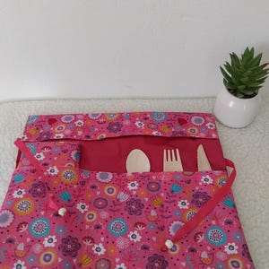 Custodia per posate da nomade, kit per pasti da nomade, sacchetto per pasti, tasca per posate, sacchetto per posate, custodia per posate, porta posate, idea regalo
