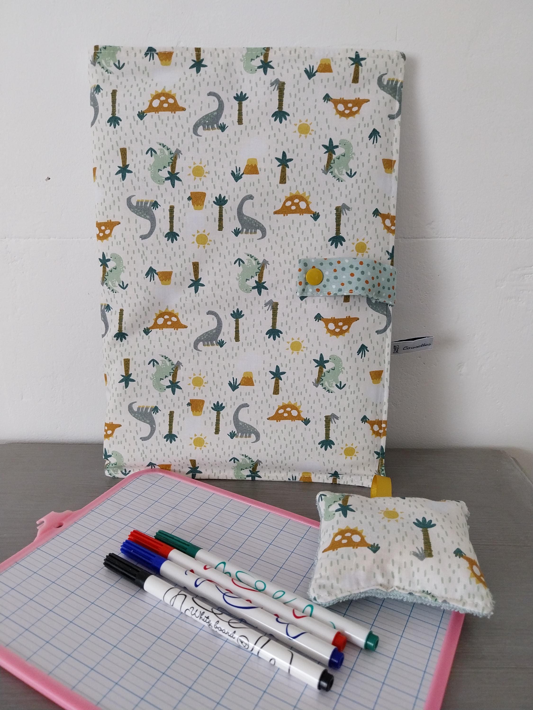 PARENCE – Lot De 2 Kits Ardoise 3en1 Avec Craies Et éponge, 28x15 Cm – école Et Loisirs