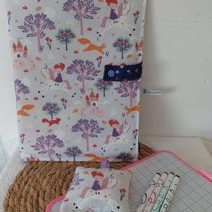 Pochette ardoise effaçable avec éponge, pochette ardoise scolaire, ardoise école, malette ardoise, personnalisable, rentrée scolaire