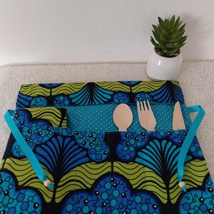 Etui à couverts nomade, étui à couverts, kit repas nomade, pochette à couverts, range couverts, poche couverts