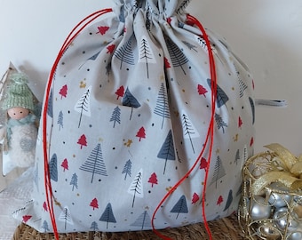 Sac cadeau de Noël Taille 3,  pochon de Noël,  emballage cadeau