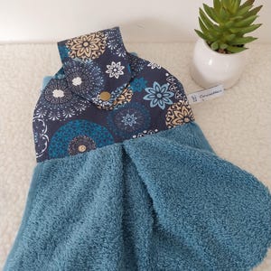 Washable terry hand towel to hang, hanging tea towel, hand towel, tea towel, hanging tea towel, household linen