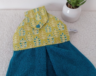 Essuie mains lavable ÉPONGE à accrocher, torchon à suspendre, essuie mains, torchon, torchon à accrocher, linge de maison