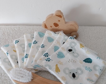 8 Salviette riutilizzabili per neonati, salviette di cotone morbido, salviette per il cambio del neonato, fasciatoio, salviette lavabili per neonati, salviette per il lavaggio dei neonati