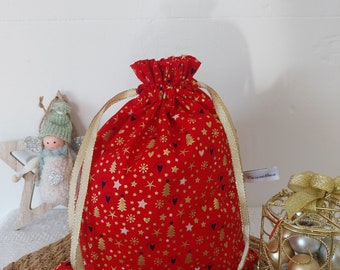 Sac cadeau de Noël Taille 1,  pochon de Noël,  emballage cadeau