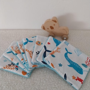 8 Baby wipes, soft wipes, baby changing wipes, soft baby changing wipes, washable baby wipes, baby washcloths