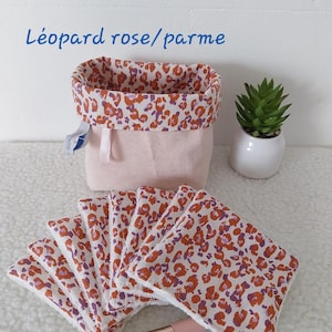 Panière de 8 lingettes démaquillantes, soin du visage, lingettes démaquillantes, panière, eco-responsable