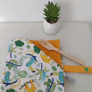 Children&#39;s napkin, customizable canteen napkin, honeycomb cotton, table napkin, meal, school meal