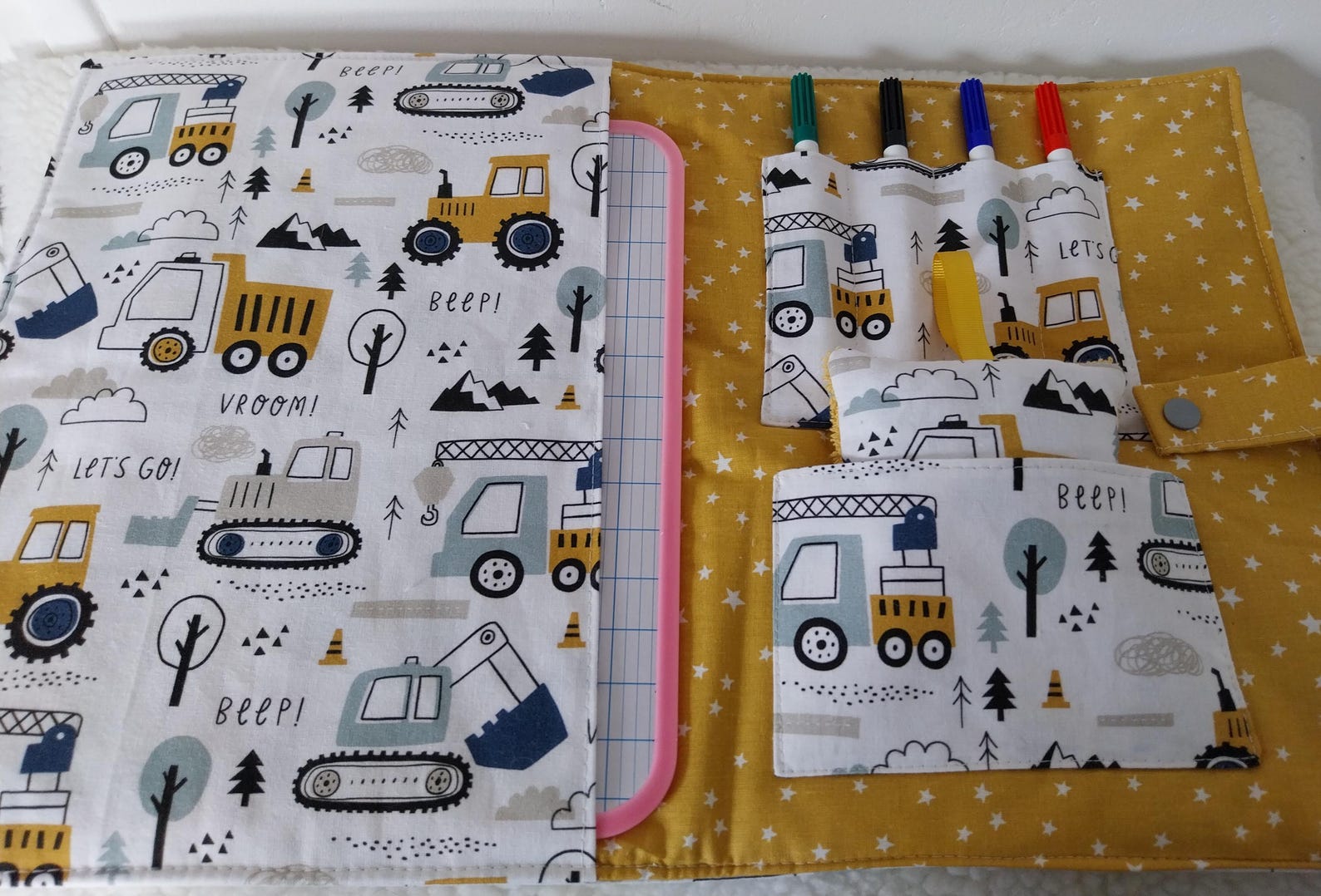 PARENCE – Lot De 2 Kits Ardoise 3en1 Avec Craies Et éponge, 28x15 Cm – école Et Loisirs