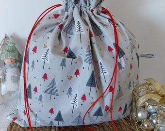 Sac emballage cadeau de Noël Taille 3,  pochon de Noël,  emballage cadeau,  sac réutilisable