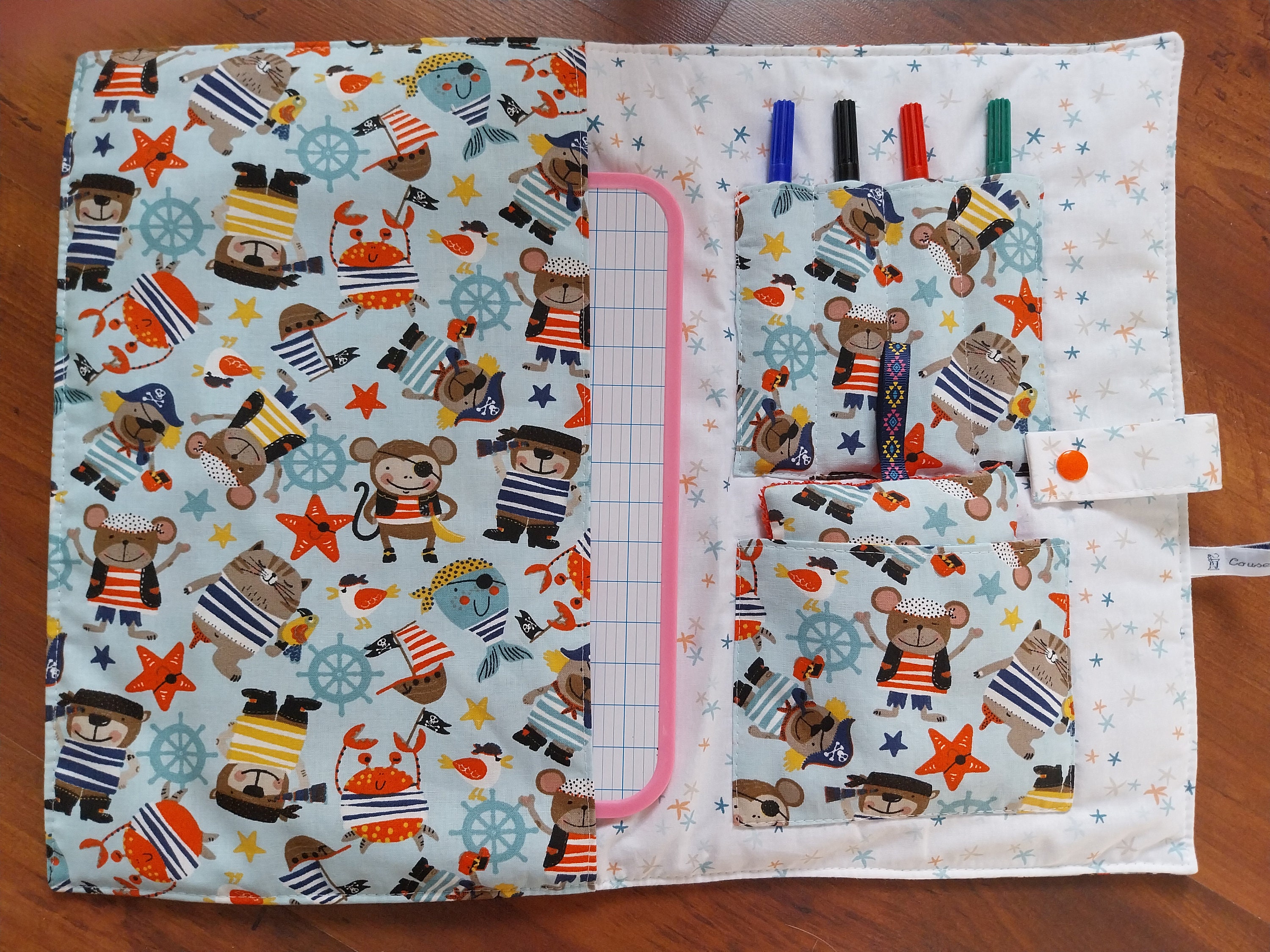 Pochette Ardoise Motif Licorne - Pour Le Rangement Ou Comme Accessoire Déco - Design Mignon Et Pratique
