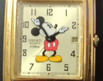 Seiko 7N29-5029 Mans Date Tank Style 31mm X 33mm Mickey Mouse - Etsy  Australia