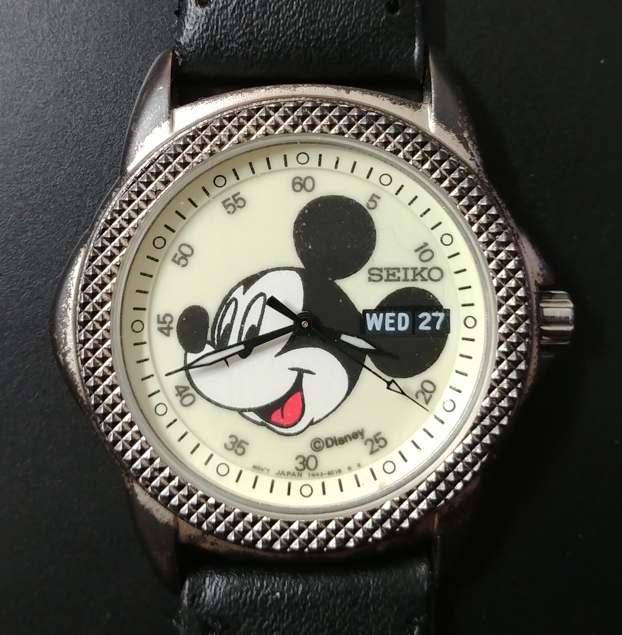 Seiko SGG5209 Mans 37MM Lumibrite Day Date Mickey Mouse - Etsy