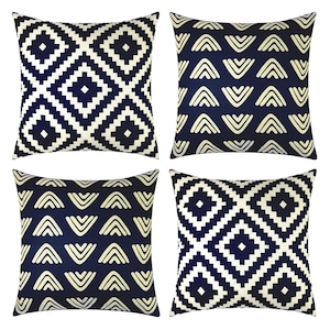 4 Pack of Waterproof Garden Cushion Covers Mixed Set of Boho Designs 18 inch x 18 inch 45cm Square image 10