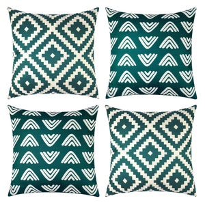 4 Pack of Waterproof Garden Cushion Covers Mixed Set of Boho Designs 18 inch x 18 inch 45cm Square image 9