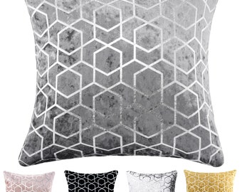 large silver cushions