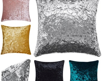 Stunning Velvet Cushion Covers Silver Crushed Velvet Pillow