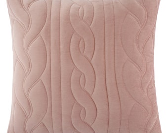 Quilted Velvet Cushion Covers Geometric & Scandinavian Designs Super Soft Micro Mink Velvet 18" x 18" Square