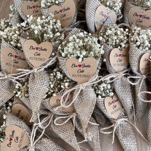Bomboniere con magnete di fiori secchi per gli ospiti, regali per la festa nuziale, bomboniere rustiche per matrimoni, regali per baby shower, bomboniere personalizzate, bouquet di regali all'ingrosso