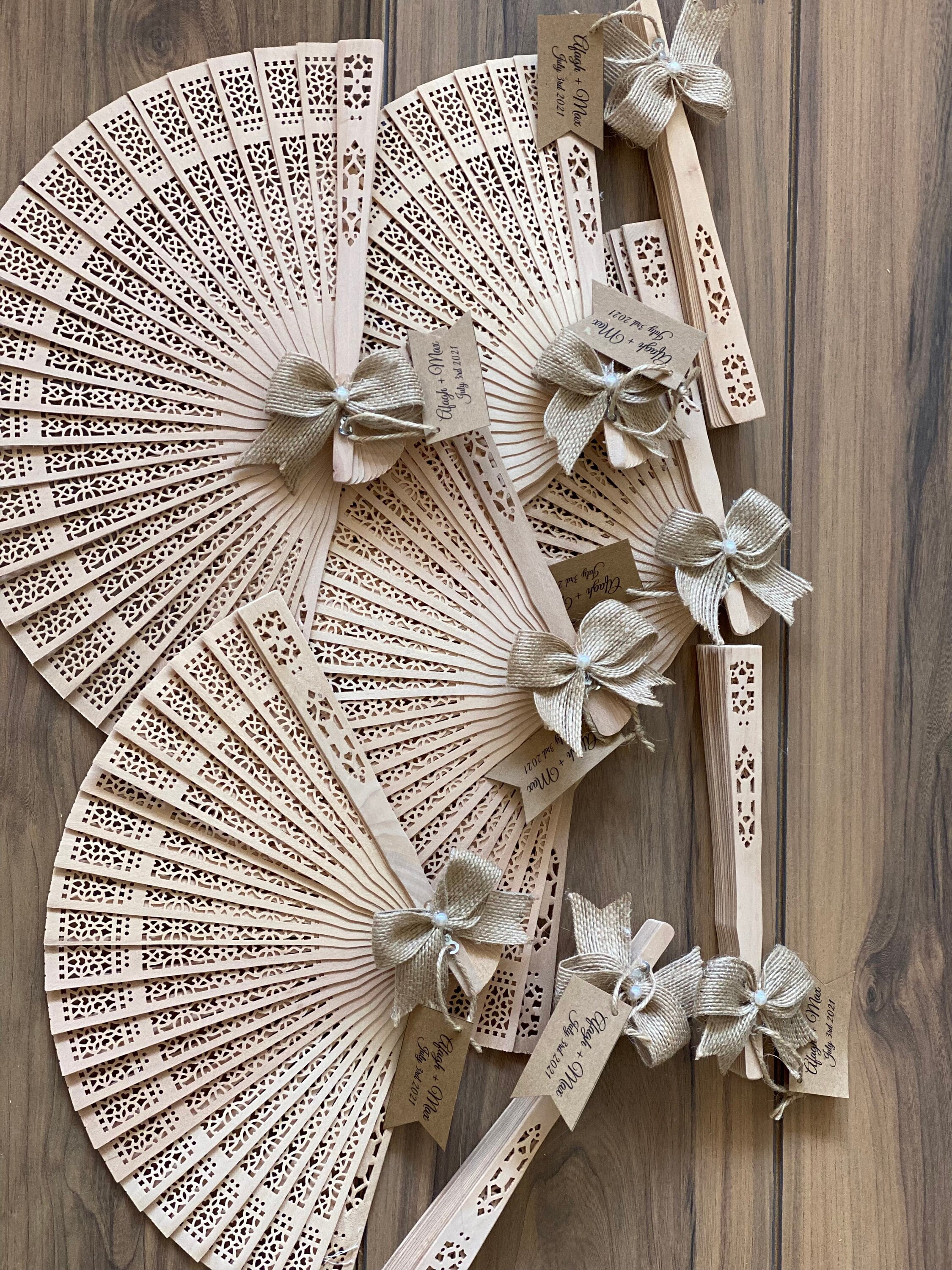 Wooden hand fan for wedding wooden fan for celebration Etsy