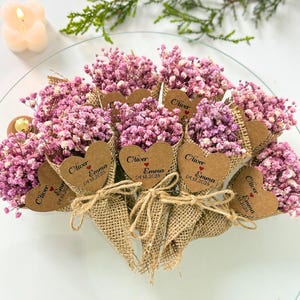 Mini bomboniere con fiori secchi Boho, bomboniere magnetiche per gli ospiti, bomboniere rustiche per matrimoni, bomboniere per baby shower, regali per addio al nubilato, bomboniere personalizzate