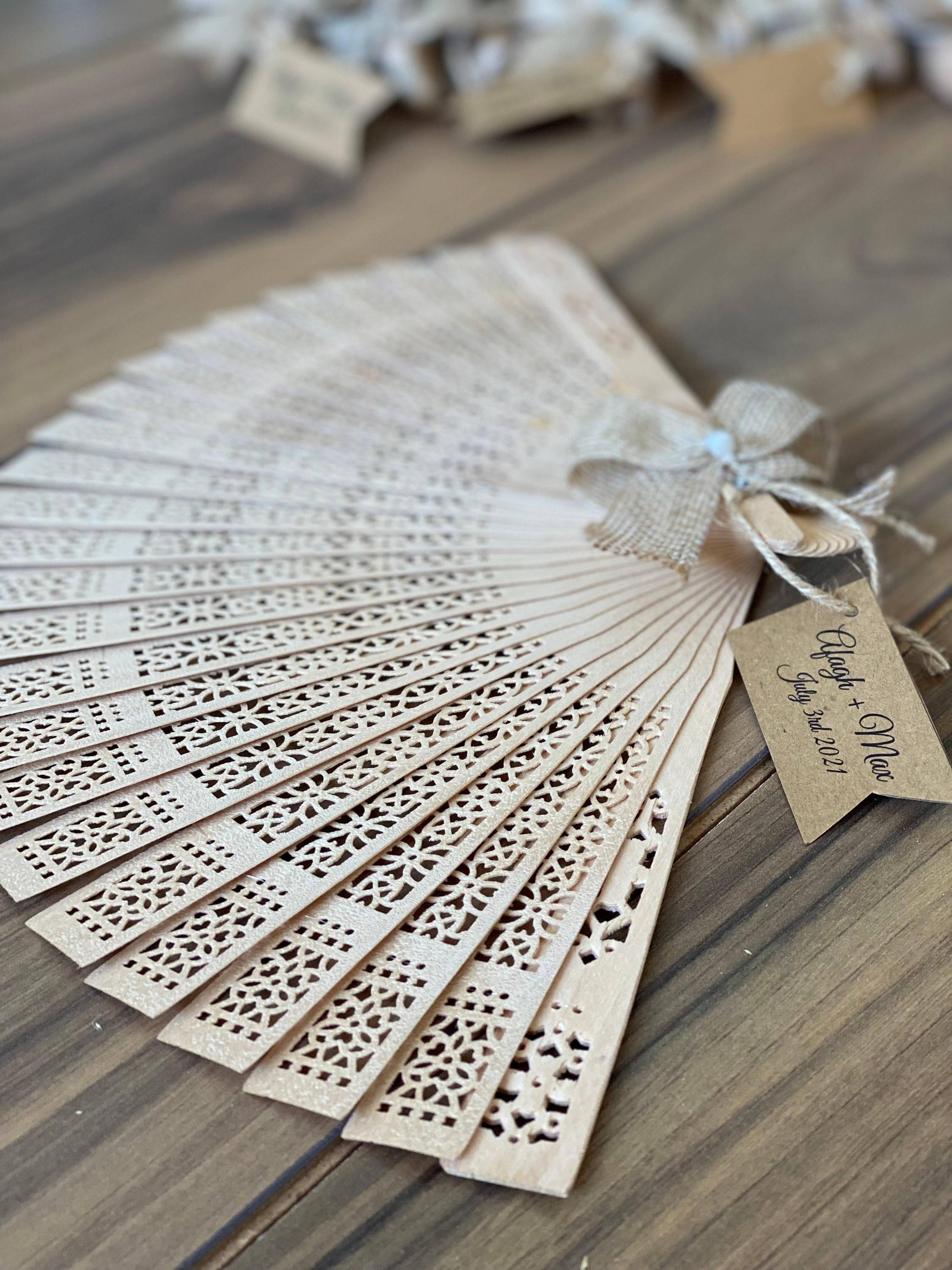 Wooden hand fan for wedding wooden fan for celebration Etsy