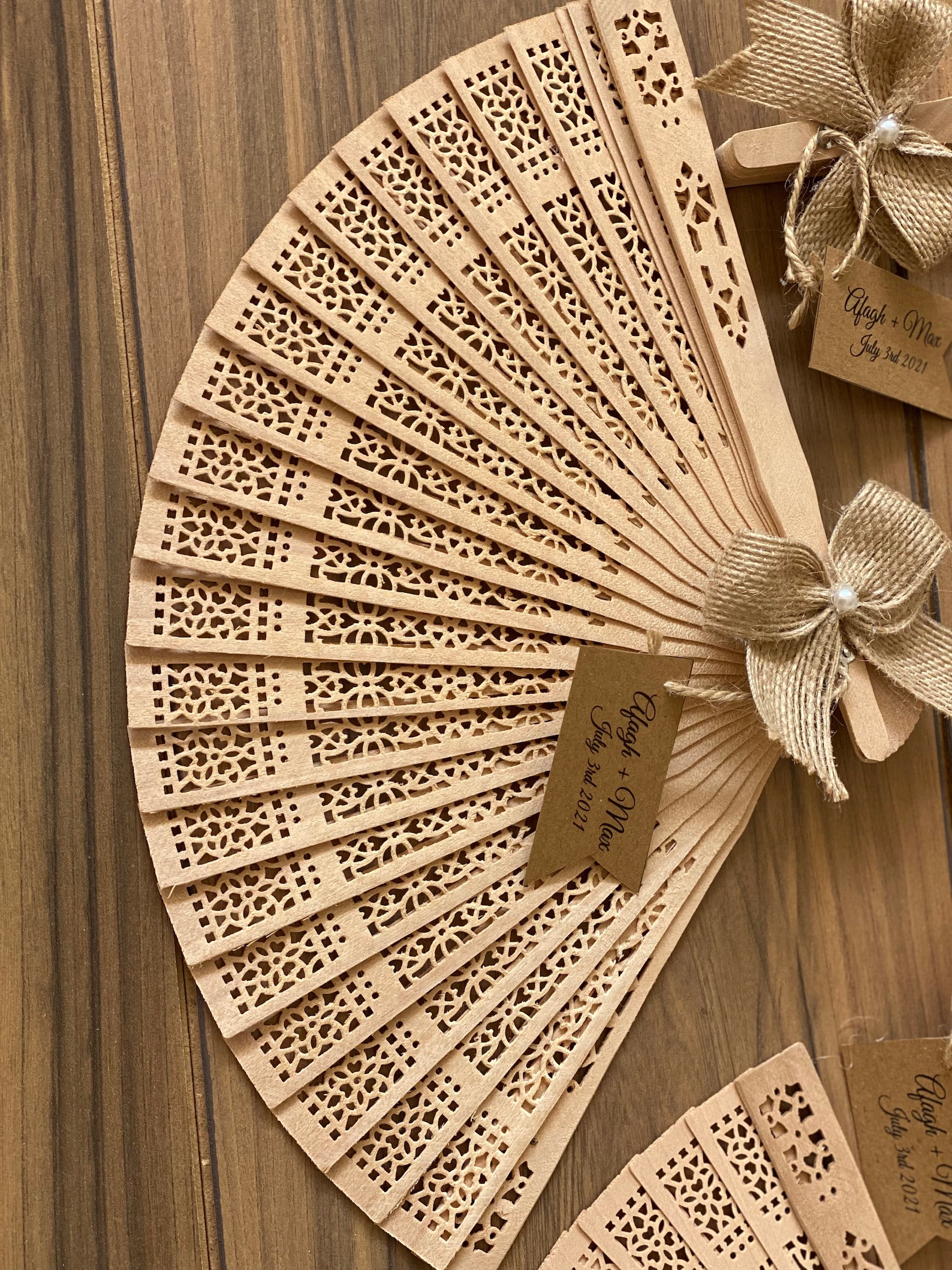 Wooden hand fan for wedding wooden fan for celebration Etsy