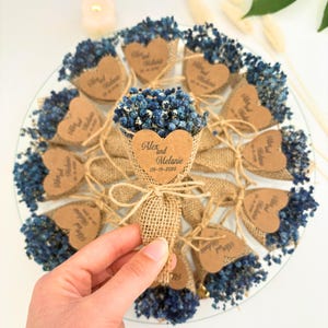 Bouquet di fiori secchi, bomboniera rustica per matrimonio, magnete per bomboniera per matrimonio, regali personalizzati, bomboniere per addio al nubilato, bomboniera per baby shower