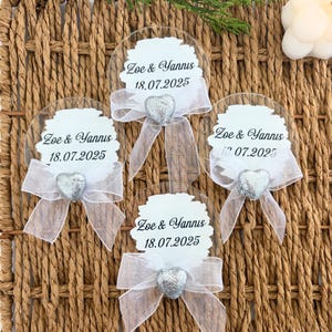 Bomboniera magnetica personalizzata, magnete epossidico, regalo di fidanzamento, bomboniere per addio al nubilato, magnete con fiori secchi per gli ospiti, regali di nozze, magnete per matrimoni