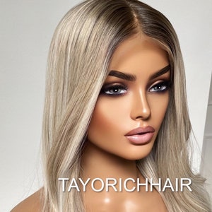 Ombre Blonde Lace Front Wig: 20 Inch Wavy Sun Kissed Synthetic Hair