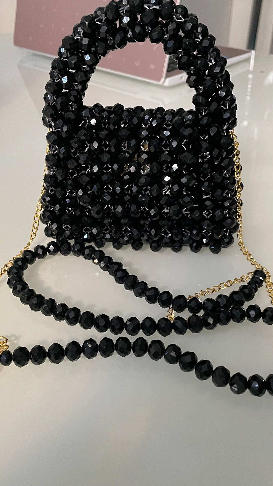 Slow Down Beaded Top Handle Bag