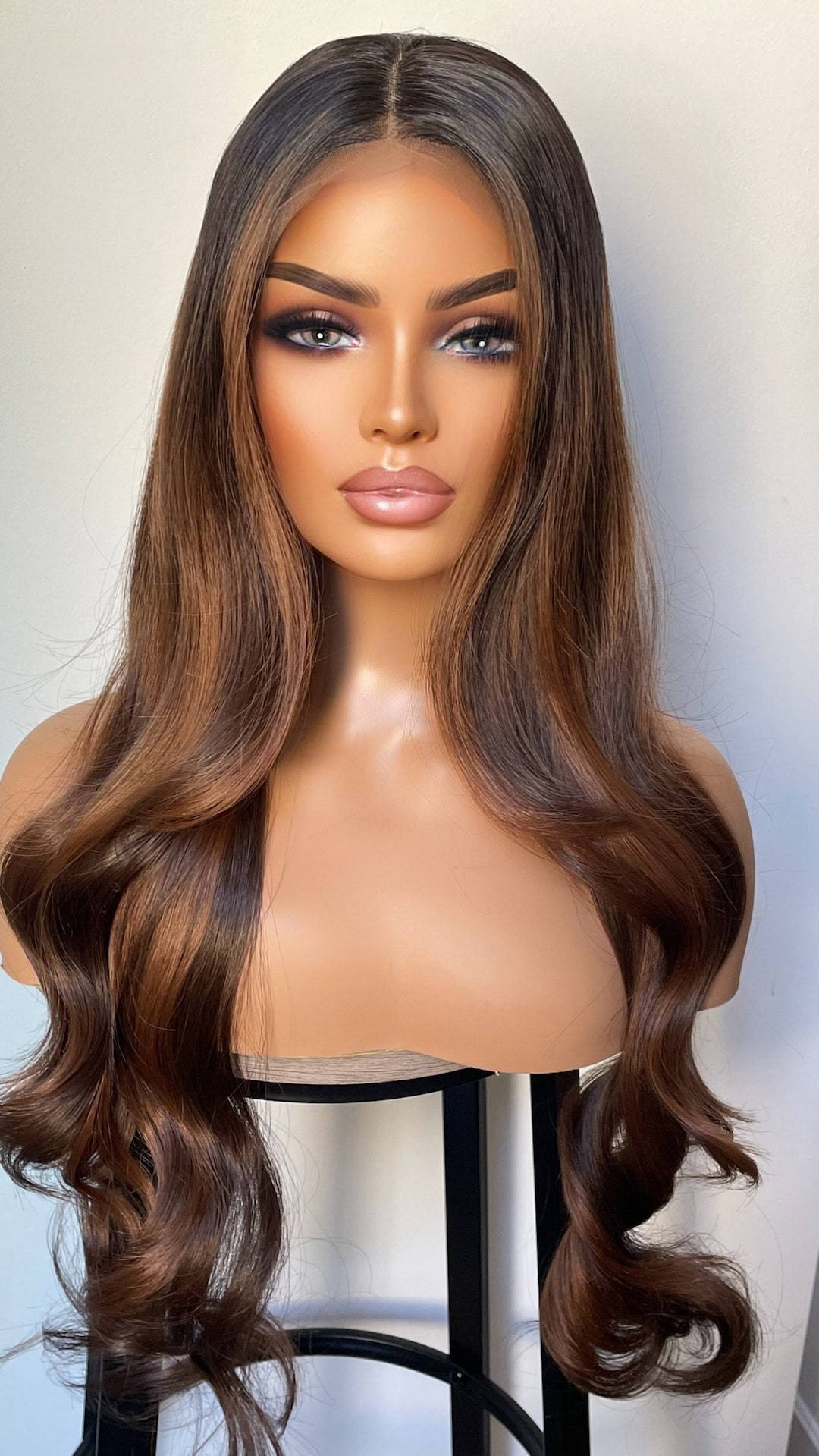 Vibrant Brown Lace Wig Image in HD Vibrant Brown Lace Wig Image in HD