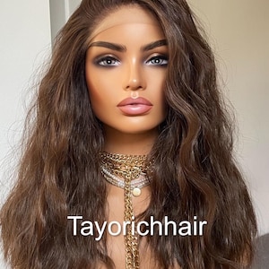 Dark Brown Loose Wave Wig: 14 Inch, 13x3 Lace Frontal, Heat Friendly Synthetic Hair