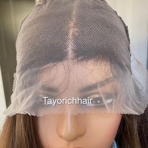 Dark Brown Wavy Synthetic Wig: 13x6 Lace Frontal, Black Roots, 18 Inch image 6