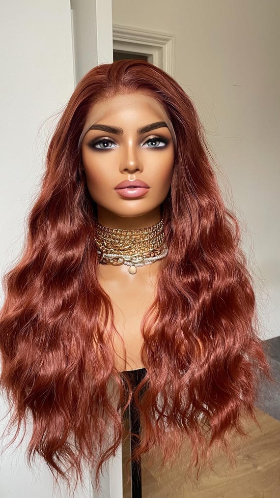 Copper Red Lace Front Wig Copper Red Wigs 100% Human Hair – SULMY main image 2