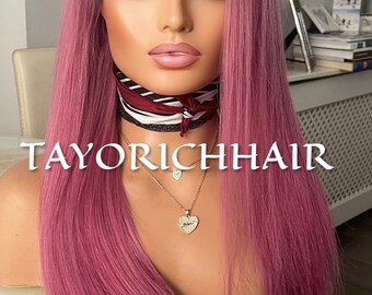? 24” PINK STRAIGHT LACE FRONT WIG? *NWT*

?? Women Long 24 Inch Lace Front Wigs Rose Pink Hot Pink Wig  main image 4